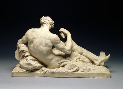 Dio del fiume (vista posteriore) c.1755 (terracotta) da Jean Jacques Caffieri